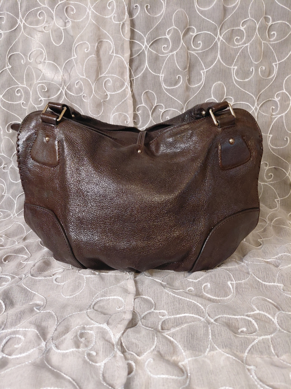 Celine Bittersweet Brown Leather Hobo with Decorative Charm - Picture 5 of 11